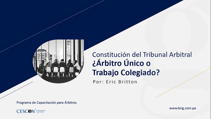 ¿Arbitraje Único o Colegiado Programa de Formación de Árbitros y Secretarios CESCON